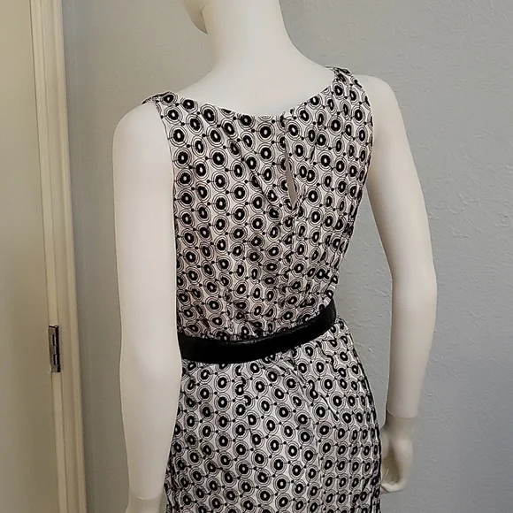 NINE WEST Monochrome Embroidered Eyelet Sleeveless Tank Grunge Dress - Picture 9 of 12